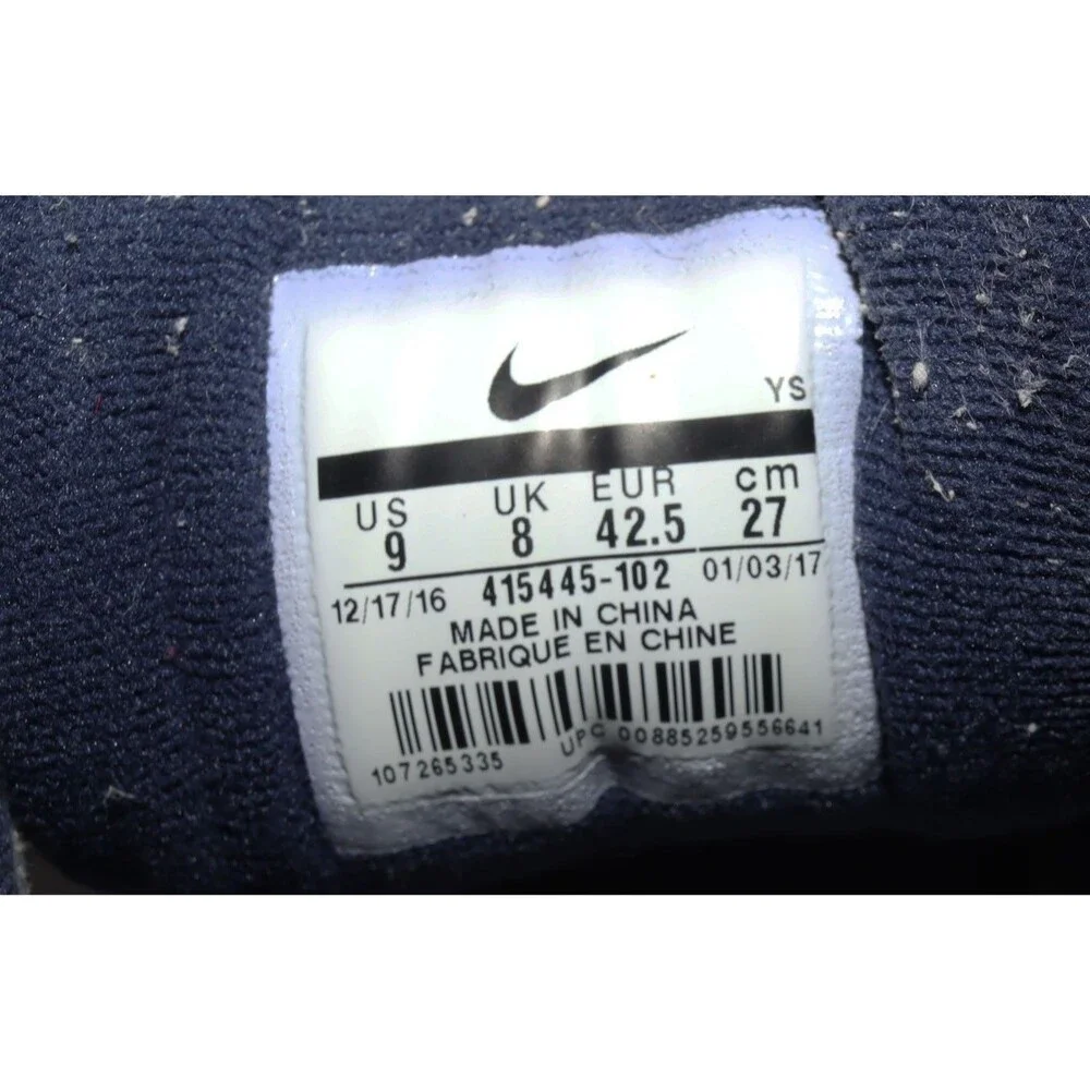 Nike Air Monarch IV Men's 415445-102 White Navy Shoe Size 9